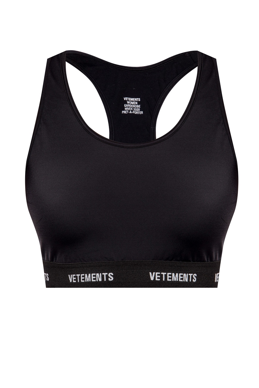 VETEMENTS Logo-embroidered sports bra